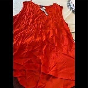 She and Sky extra coverage tunic tank top salmon color XL